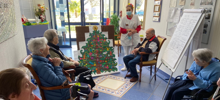 dessin résidents maison de retraite